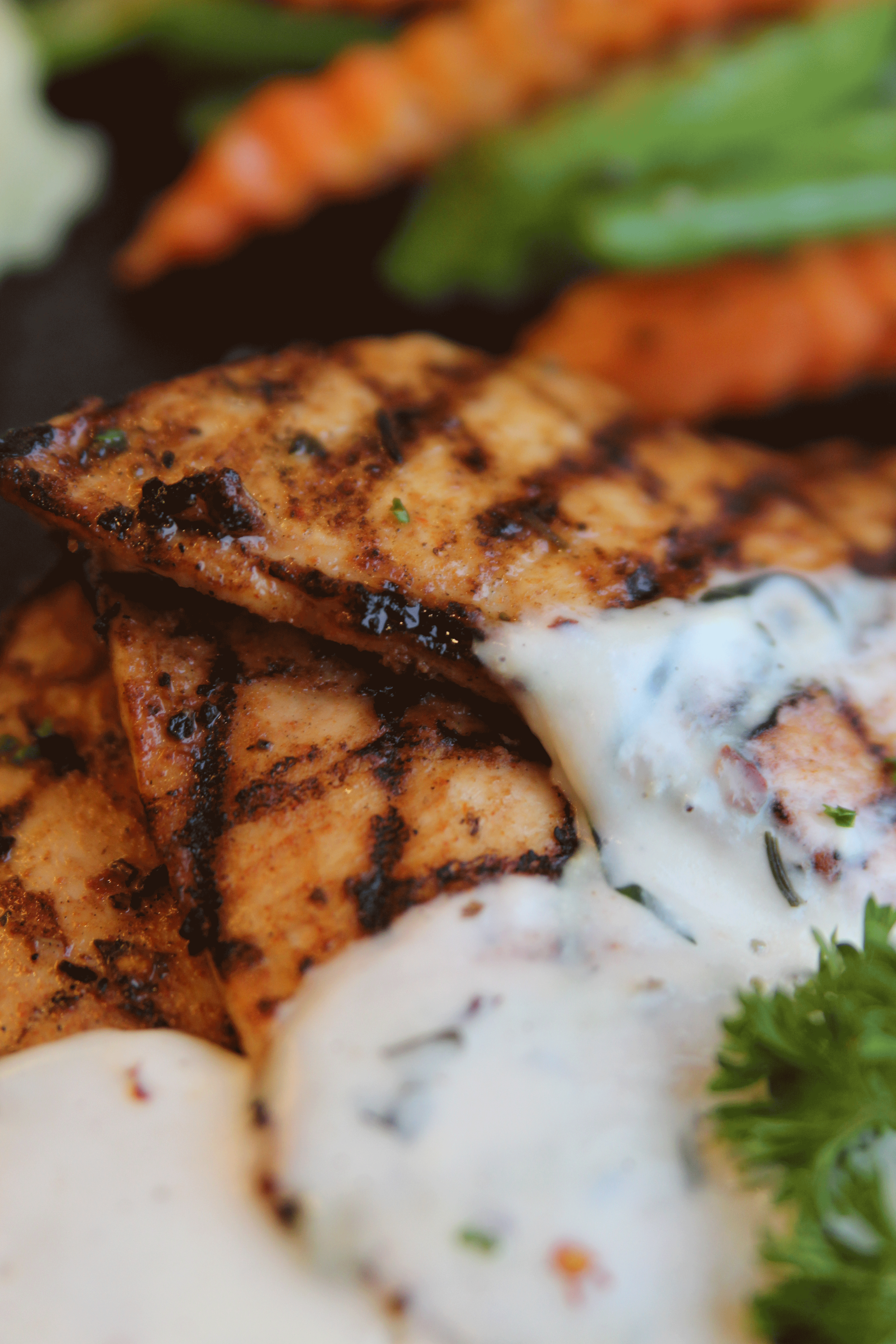 Grilled chicken Mushroom Sauce