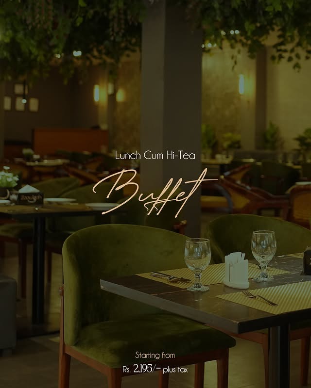 A midday escape into flavour. 🍽️ Enjoy our Lunch cum Hi-Tea Buffet with 60+ dishes in a serene, premium setting. Rs. 2,195 + tax per head 📍 Available daily | 12:30 PM – 4:00 PM